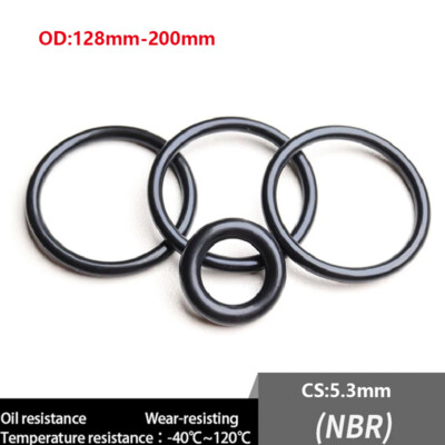 O-Ring Sealing WD 5.3mm ID 128-600mm Oil Resistant NBR Nitrile Butadiene Rubber