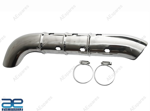 Auspuff Hitzeschild Schutz Chrom FüR Royal Enfield Neu Classic 350 Reborn Meteor-image
