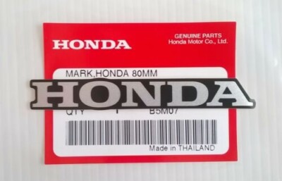 HONDA MARK 80mm SILVER / BLACK DECAL STICKER LOGO BADGE *** GENUINE ...