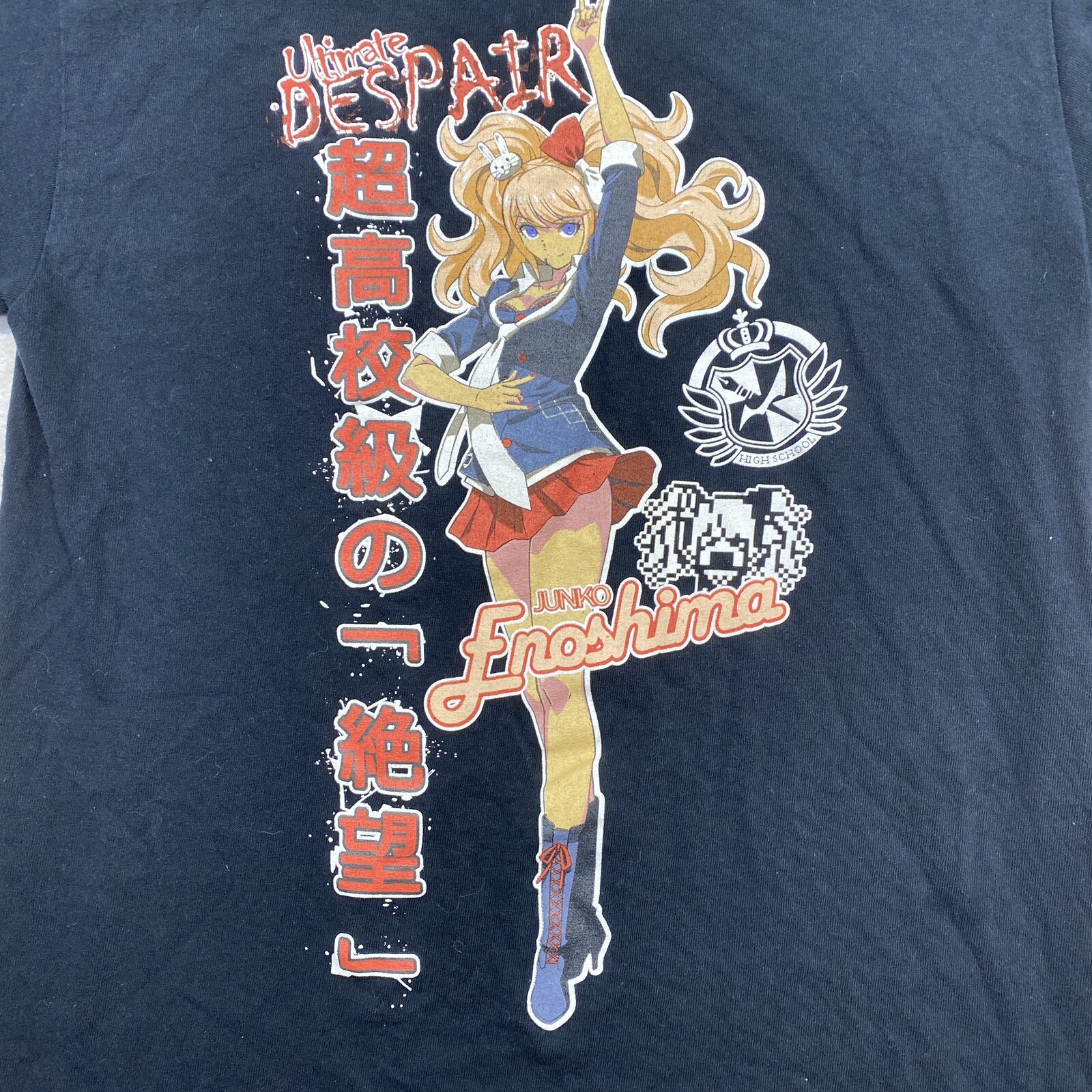 Maglietta Danganronpa Junko Enoshima Ultimate Despair, Nera, 100% Cotone, Nuova Con Etichette - 3