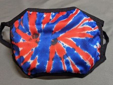 Red, White And Blue Adult Tie Dye Facemask