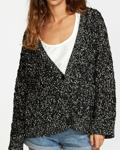 New NWT Women's RVCA Brody Oversized Cardigan Heavy Weight Knit Size Medium - Picture 2 of 6