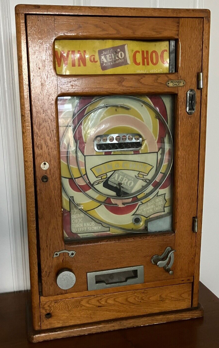 Antique Allwin AERO Chocolate Machine Ballgame 