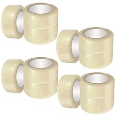 6 ROLLS OF CLEAR BUFF PARCEL PACKING TAPE PACKAGING CARTON SEALING 48MM X 66M