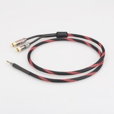 Gold Plated 3.5mm Stereo Jack to Dual RCA Audio Splitter Cable Hi-Fi Audio Cable