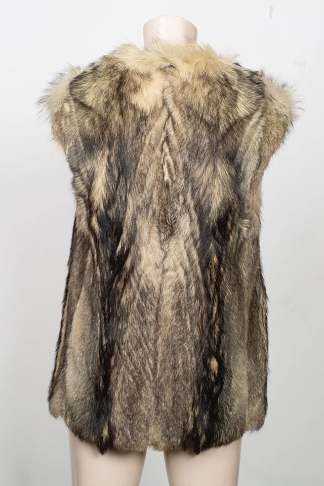 Elegant, Luxury, Warm, 100% REAL, Coyote Fur, Lady, Women, Vest, Size M, Vintage - Image 2 of 3