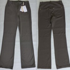 ELIE TAHARI Flat Front Stretch Modal Ponte Pullover Pant Size M Deep Olive