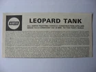 OO HO LEOPARD TANK AIRFIX INSTRUCTION SHEET