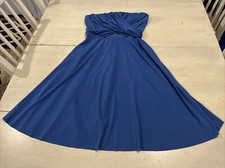 Ann Taylor Dress Women’s 2 Blue Strapless Fit & Flare Empire Waist~NEW