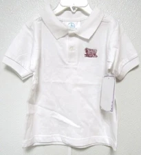 NCAA Oklahoma Sooners Schooner Logo on White Golf Shirt Two Feet Ahead