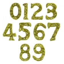 Berry & Leaf Polished Brass Numbers