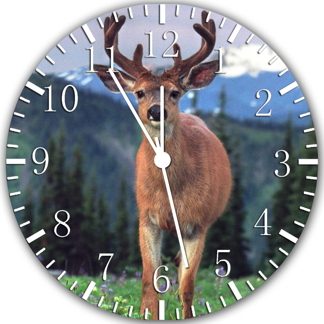 Deer Bucks Frameless Borderless Wall Clock Nice For Gifts or Decor W337