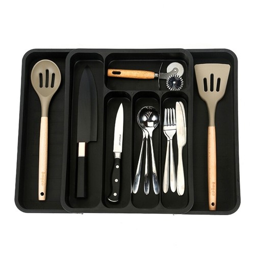 Silverwares Drawer Organizers, Expandable Utensils Tray for Kitchen Forks - Picture 2 of 9