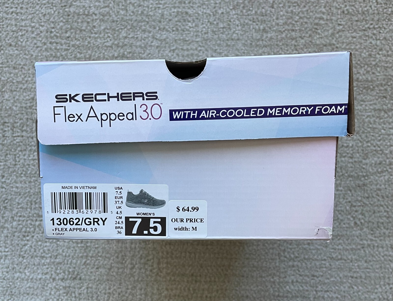 Skechers Women's Flex Appeal 3.0 Sneakers Size 7.5 Gray