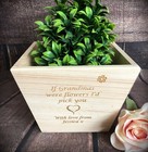 Personalised Plant Pot Holder Mother’s Day Gift Flower Box Planter Large Wooden