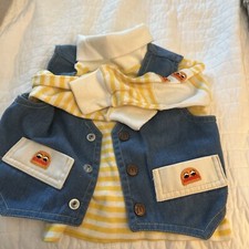 Vintage 1970s McDonald's McDonaldland Fashion Denim Vest  Turtleneck Kids Sz 3T