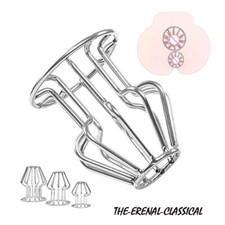 Metal Chastity Dilator Expander Plug Speculum Device Women Spreader Hollow Plug