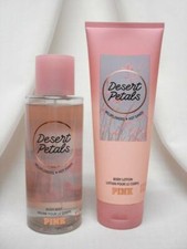 NEW Victoria's Secret PINK DESERT PETALS 2 PC SET BODY MIST  BODY LOTION