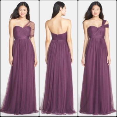 Jenny Yoo Annabelle Convertible Tulle Bridesmaid Prom Dress in Lilac Size 4  | eBay