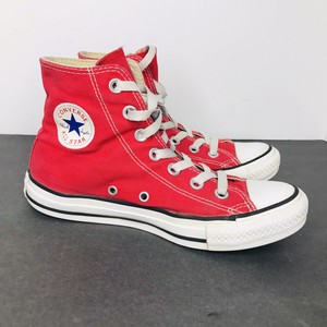 red converse high tops womens size 7