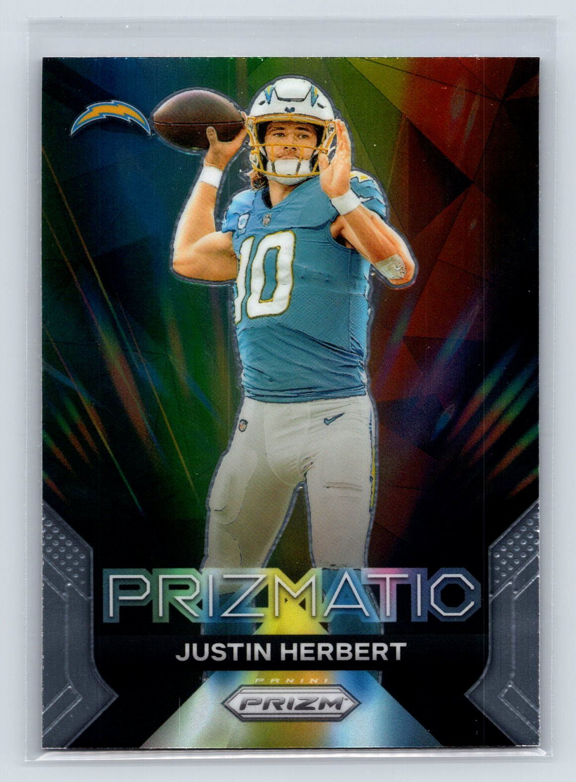 Justin Herbert 2023 Panini Prizm #11 Prizmatic Los Angeles Chargers 1Y