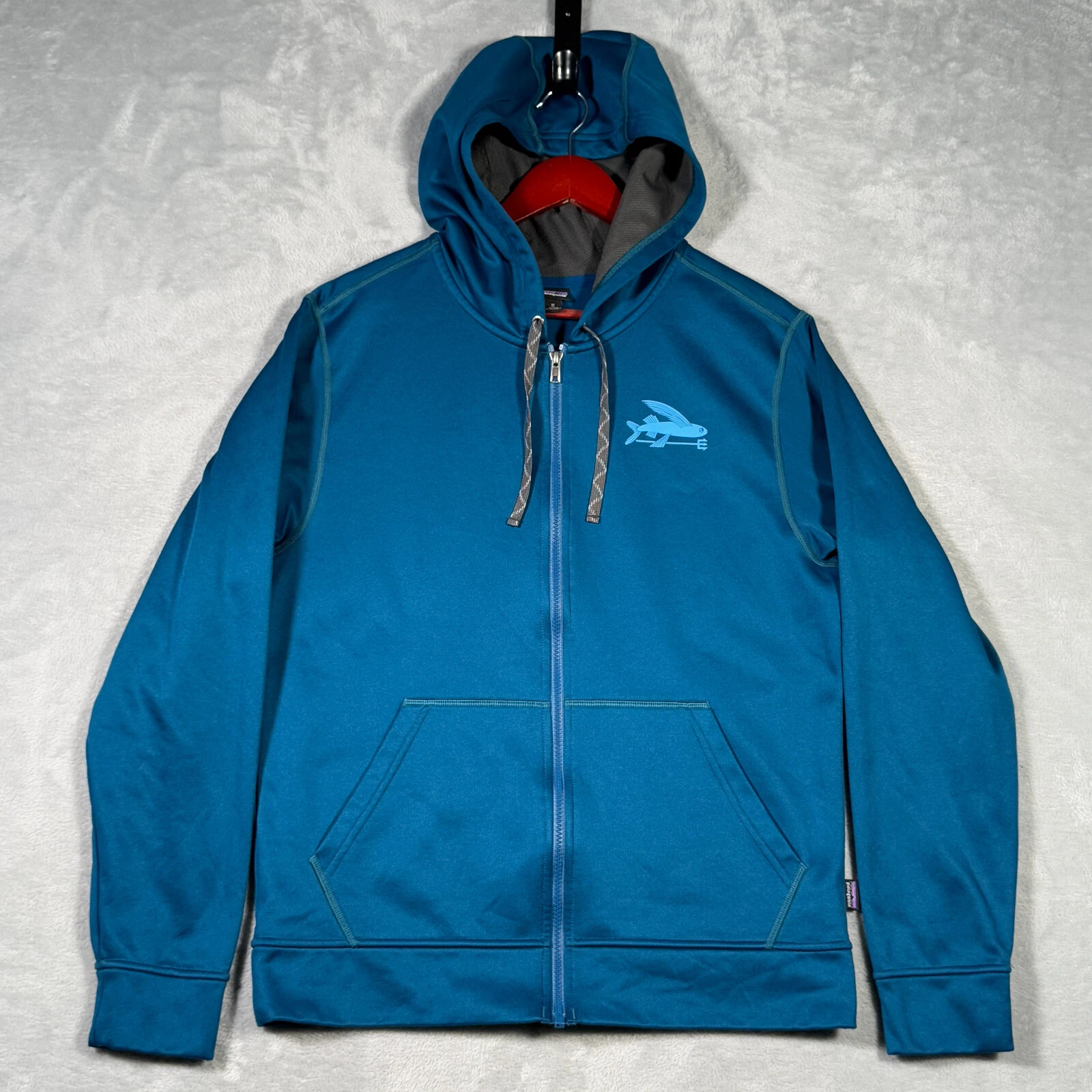 patagonia polycycle full zip flying fish jacket