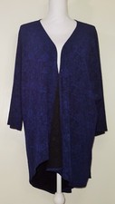 Women's LulaRoe Dark Blue Floral Kimono Sz. L R4-48
