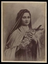 ST THERESE LISIEUX Old HOLY CARD - LARGE
