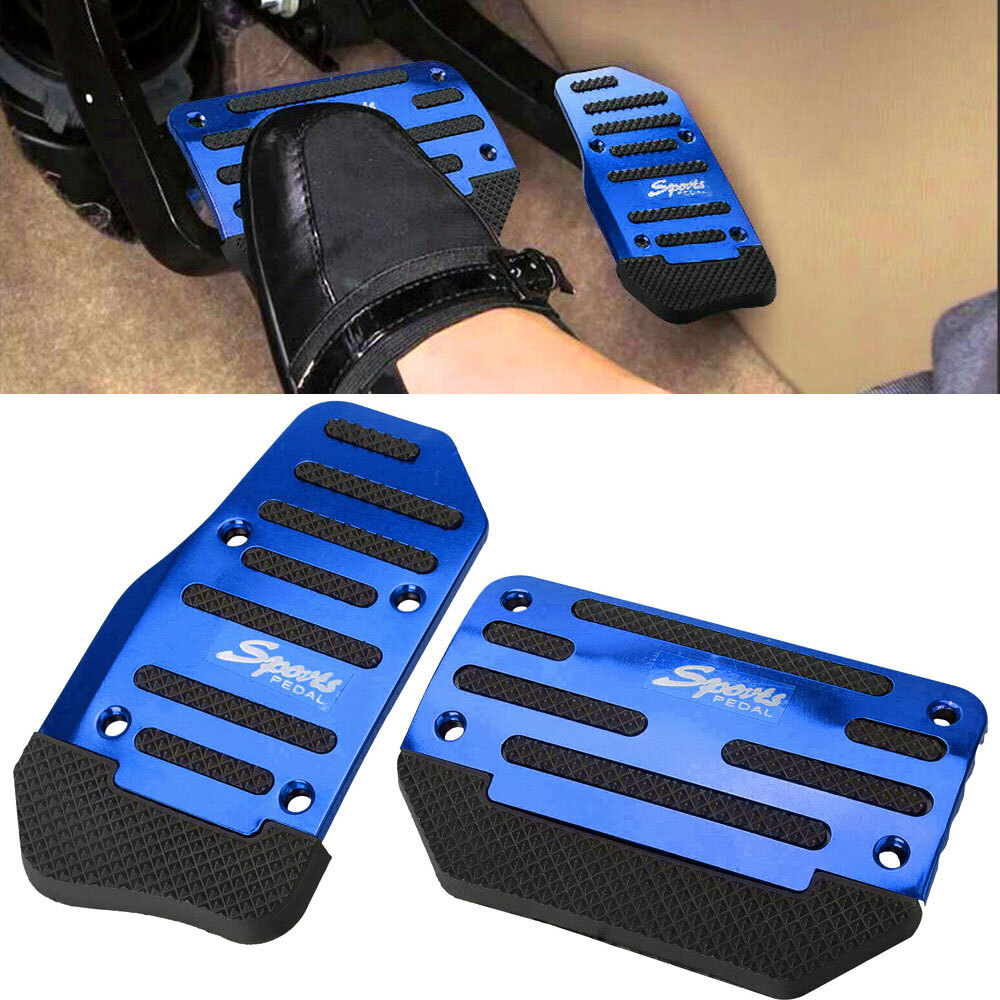 Non Slip Blue Automatic Brake Gas Pedal Cover Car Accessory