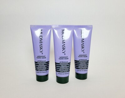 3x Mudmasky Midnight Hand Mask 1.35 oz/40 ml each New w Safety Seal