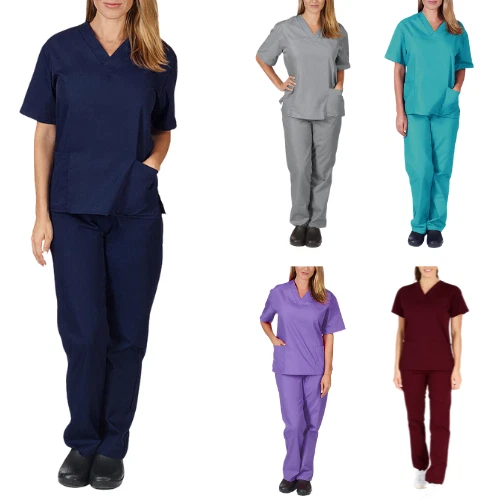Sky Mens and Womens Hospital Doctors Scrub Trousers Top Set, Medical Uniforms
Opens in a new window 