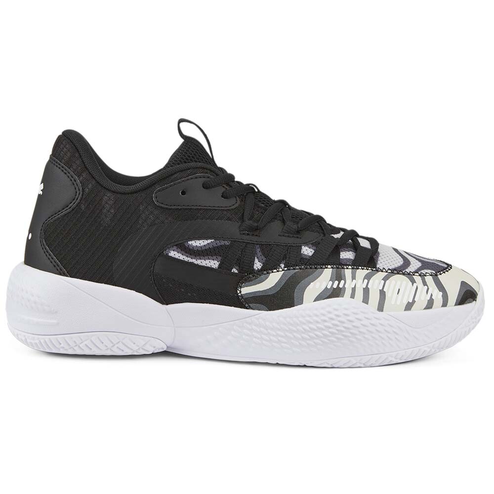 Баскетбольные мужские черные кроссовки Puma Court Rider 2.0 Lava на шнуровке Спортивная обувь