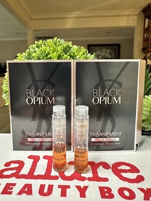 2x Yves Saint Laurent Black Opium Eau De Perfume Spray 0.04 Oz