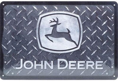 John Deere Blechschild Blechschild in Blechoptik geprägt 300 mm x 200 mm