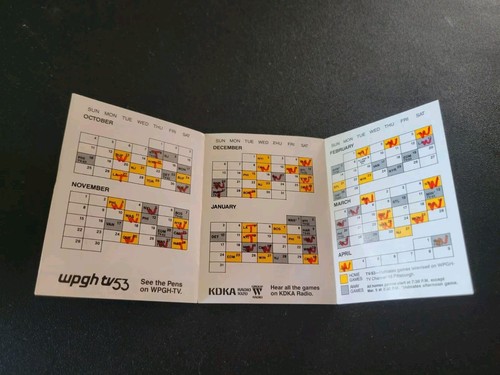 Lot of Vintage Pittsburgh Penguins Pocket Schedules - Picture 3 of 5