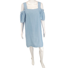 Vince Camuto Tencel Lyocell Dress Medium Size Blue Modern Casual Outdoor Top