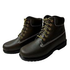 Dear Stags KIDS' MAK2 IN DARK BROWN leather boots size 6 M.