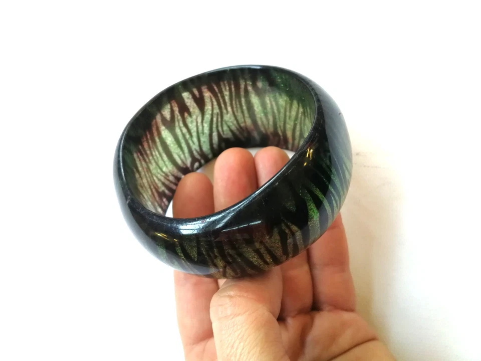 Pulsera Rígida Brazalete Joyería Mujer Transparente Diseño Animalier Marca de Lujo Foto 3 de 4