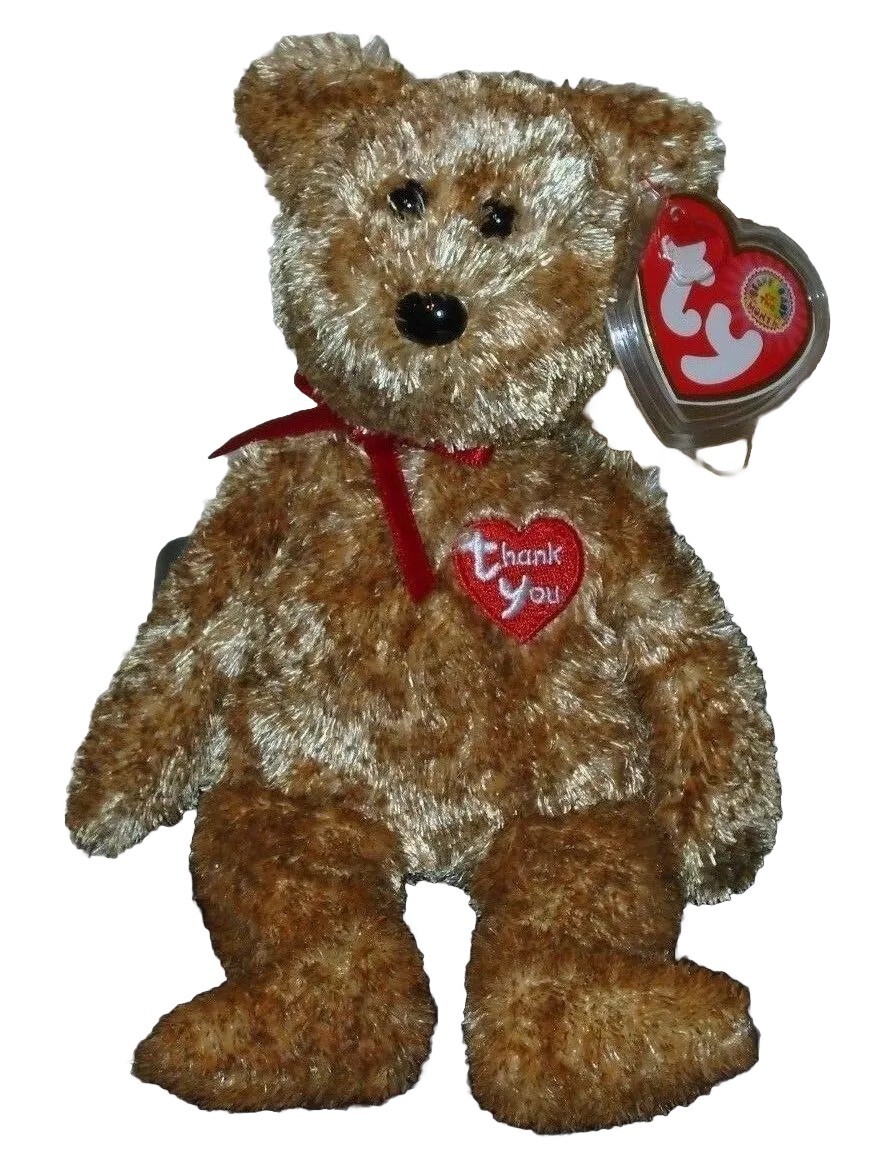 Ty Beanie Baby THANK YOU the Bear (BBOM April 2004)(8.5 Inch