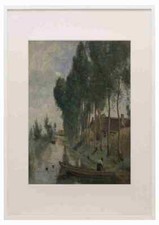 Jean Baptiste Camille Corot Landscape at Arleux du Nord A3 A4 Framed Print Pict