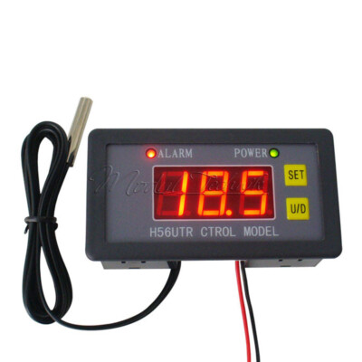 H56TR Digital Temperature Controller Adjustable Thermostat DC 12V 24V AC220V 10A