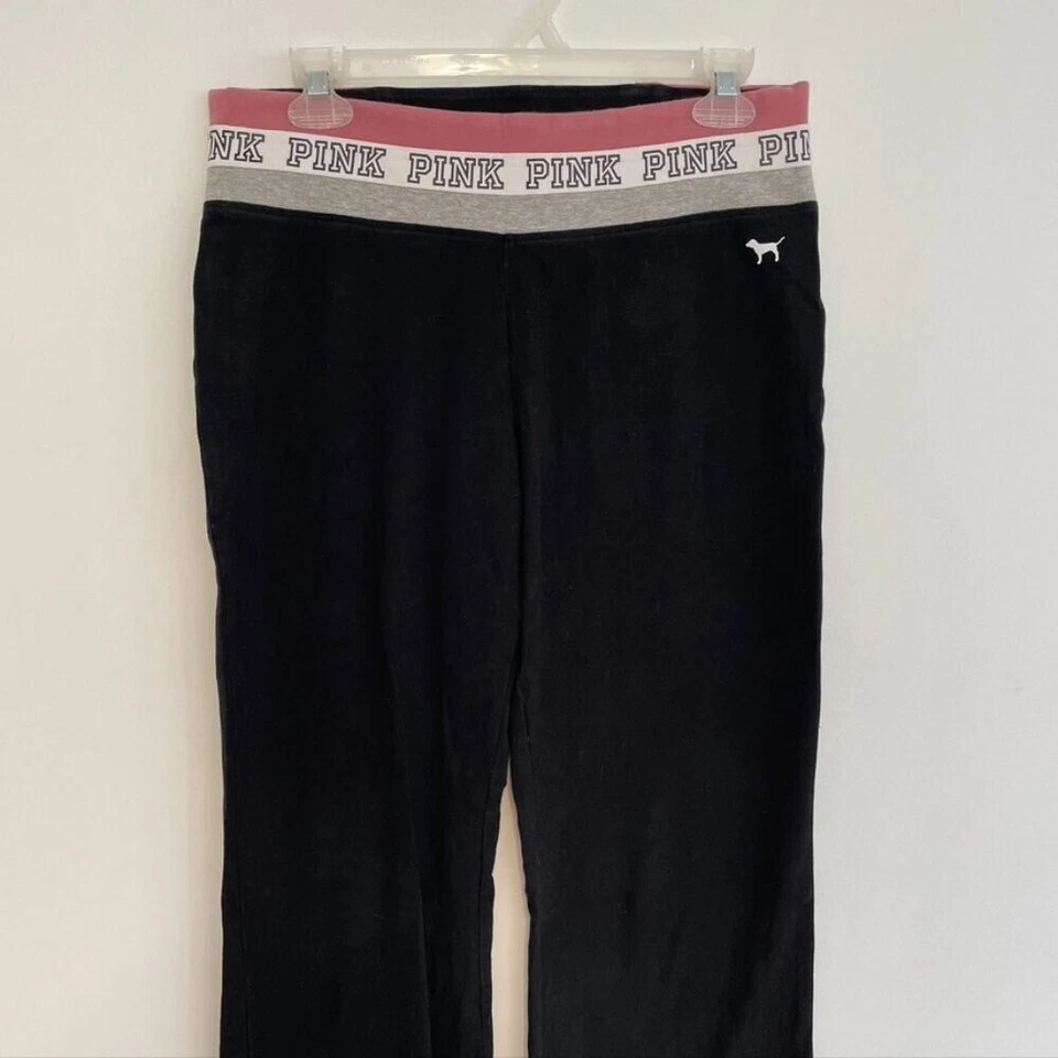 VS PINK VICTORIA'S SECRET 粉色 瑜伽 黑色 色块 腰带 瑜伽裤 大号 — 第 2/4 张图片