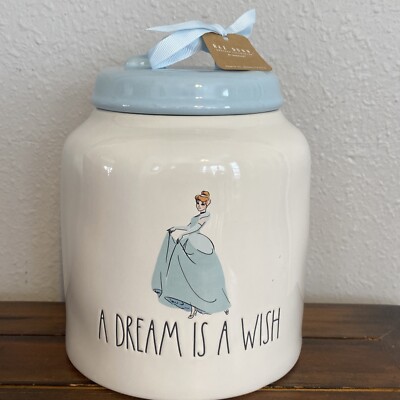 Cinderella Cookie Jar NEW Rae Dunn ''A Dream a Wish'' Princess Kitchen Container