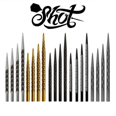SHOT Steel Stahl Dartspitzen Spitzen Points Steelspitzen Warrior 32 35 38 45 mm