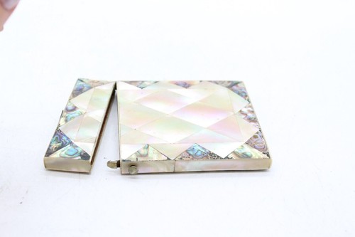 Q Antique Victorian MOP Mother of Pearl Card Case - Picture 8 of 9