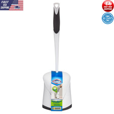 Toilet Bowl Brush Holder Antimicrobial Team Design Easy Clean Caddy Freestanding