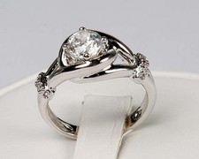 Nuevo anillo de compromiso/boda Avon plata promesa eterna circonita cúbica talla 5, 6, 10 u 11