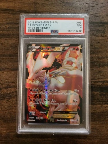 Reshiram Ex 95/99 Next Destinies Full Art PSA 7
