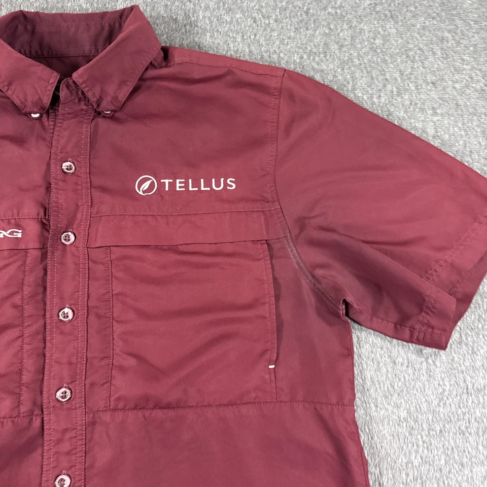 Camisa Game Guard Para Hombre M Granate 1023 Microfibra Manga Corta Abotonada *Logo* Foto 2 de 4