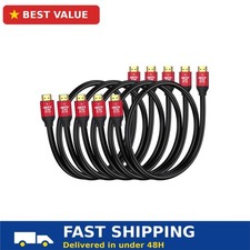 RyzzRooa HDMI 2.0 Cable High Speed 18Gbps 4K 60Hz HDR ARC Gold Plated
